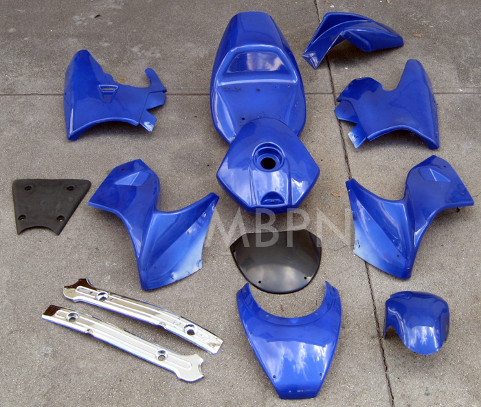 Pocket Bike Parts > 12pcs Fairings Kit > Blue >